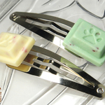 ミント＆ホワイトチョコのパッチン留め