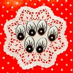 レトロポップ★コミックアイＬサイズ★マスコットお目々パーツ★貼付けタイプ