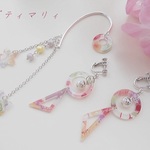 新作お試しＳＡＬＥ　猫と桜のイヤーフック＆イヤリング春色セット