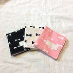 4重ガーゼミニハンカチ３枚セット#リボンmonotone