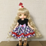 オビツ11サイズ　和柄ワンピース/矢絣