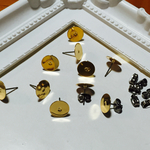 【再販×8】<5ペア 10個> 10㎜ チタンピアス 丸皿 貼り付けタイプ