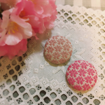 こぎん刺し桜ブローチ