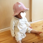 ベビー用 hanahane ピンク チューリップハット 頭囲約４６ｃｍ　他の柄でもお作り可