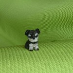 Mシュナウザー パピー ソルト＆ペッパー 羊毛フェルト