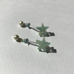 ターコイズグリーンの星 ピアス