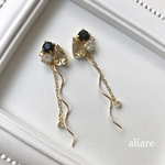 くるくるビジューピアス(イヤリング)