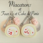 イチゴロールケーキとイチゴホイップのストラップ