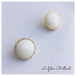 vintage button pierce or earring