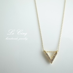 pave triangle necklace