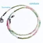 Tourmaline. 受注作品 極細天然石マルチカラートルマリンのネックレス🉐