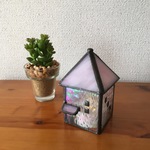 ステンドグラスの小さなキャンドルハウスNo.5