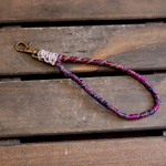 ＜h様オーダー品＞＜ナスカン＞＜18~20cm＞＜ウッドビーズ部分無し＞Crazy-colorハンドストラップ