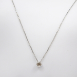 【人気サイズ】Pt ダイヤ ネックレス 0.1ct プラチナ 一粒 フセコミ