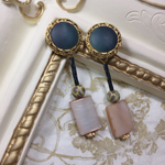 ヴィンテージ大ぶりボタンピアス