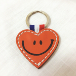 大人可愛い♡ニコちゃんハート キーホルダー バッグチャーム レザー