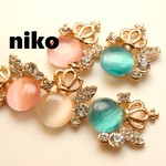 キャッツアイ風stone♡ジュエリーパーツ