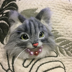 サイベリアン猫のブローチ