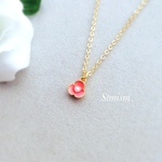 小花❤️マリンピンクネックレス