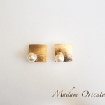 10個セット♡パールとしかく♡ゴールド 高級ビジュー10個セット✴︎バック金具付き✴︎ピアス、イヤリング、アクセサリー