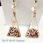 再販4 三角イヤリング(薔薇)