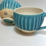 トルコ青コーヒーカップ(印花)