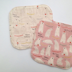 16cm×16cmガーゼはんかち 2枚セット apple bear