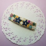 彩りフラワーバレッタ
