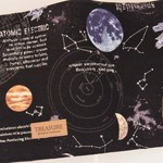 【文庫本】ゴムバンド栞付ブックカバー★宇宙スペースワールド★黒