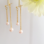 ピンクパール×チェーンピアス*イヤリング*