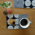 春モノトーン♪大人なカフェマット♪