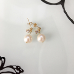 コットンパールピアス