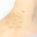 選べる20色☆ リボンチャーム∞とカラフルコードのアンクレット  ゴールド/ シルバー ♡再販