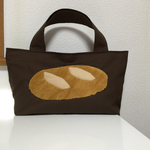フランスパンのトートバッグ〈ブラウン〉