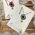 アネモネのネックレス(紫)