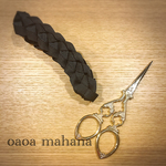 【再販】受注販売 編み込みリボンのバナナクリップ(ブラック)