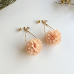 flower dropフープピアス／イヤリング
