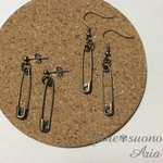 【アンティークゴールド】安全ピンピアス