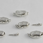 アクセサリーパーツ 留め金 ピーナッツ シルバー ４個 20mm[4582434319416]