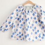 size 110　鳥のスモック　グレー