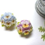 ビオラ（水色＆薄紫）ピアス・イヤリング