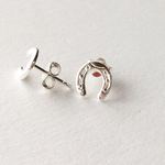 SILVER925・HORSESHOE・STUDPIERCE《POLLUX》シルバー925・シルバーフィルドキャッチ・馬蹄スタッドピアス・ホースシュー《ポルックス》