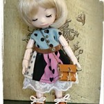 No.１０　オビツ11☆ワンピース＆レザーバッグ