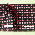 給食セット.40x60cm.ランチョンマットと巾着◆いちごとお花