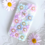 パステルお花畑♡お花のスマホケース