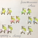 【再々販】新色✾春のさくらんぼピアス