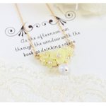 small flower ネックレス（ライトイエロー）