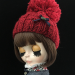 ＊Mitten＊outfit  模様編みニット帽  col.紅葉
