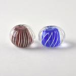 【アウトレット品】　とんぼ玉アソート　クリア・縞　2個セット