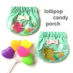 今だけ送料無料★てのひらサイズ♪lollipopを閉じ込めたミニポーチ・ミント